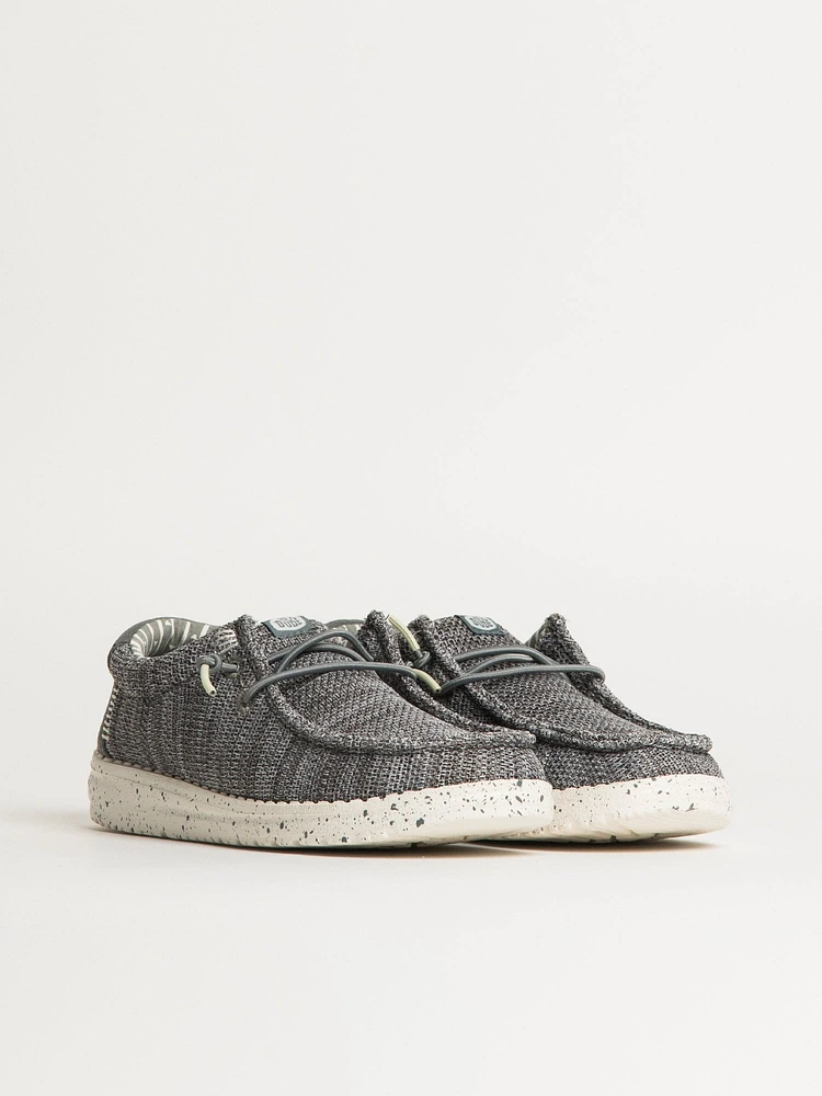 KIDS HEY DUDE WALLY YOUTH STRETCH SOX - GREY