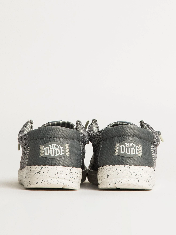 KIDS HEY DUDE WALLY YOUTH STRETCH SOX - GREY