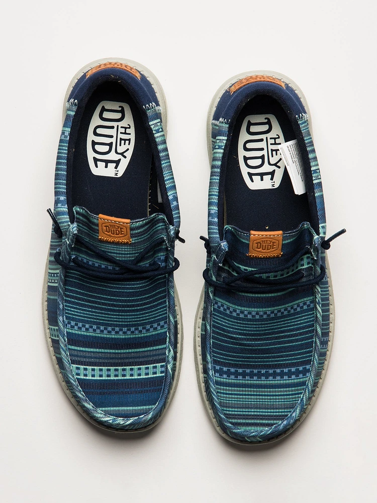 MENS HEY DUDE WALLY SURF SHAWL SLIP-ON - NAVY