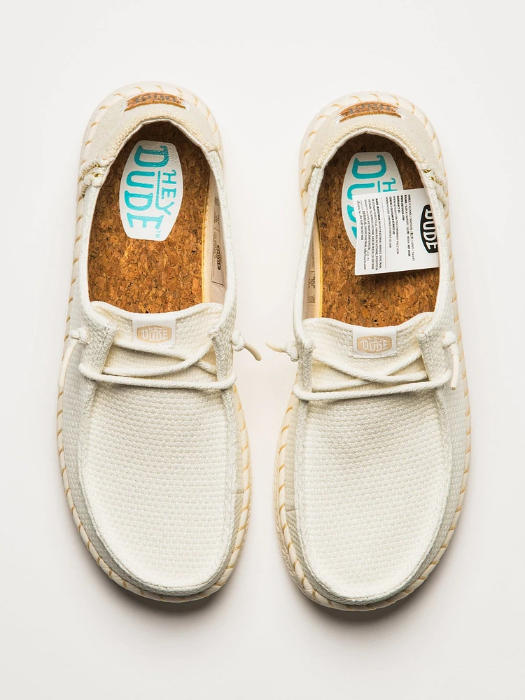 WOMENS HEY DUDE WENDY WOVEN ESPADRILLE - BLANC