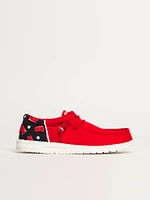 HOMMES HEY DUDE WALLY FUNK SOLO CUP SLIP-ON - ROUGE