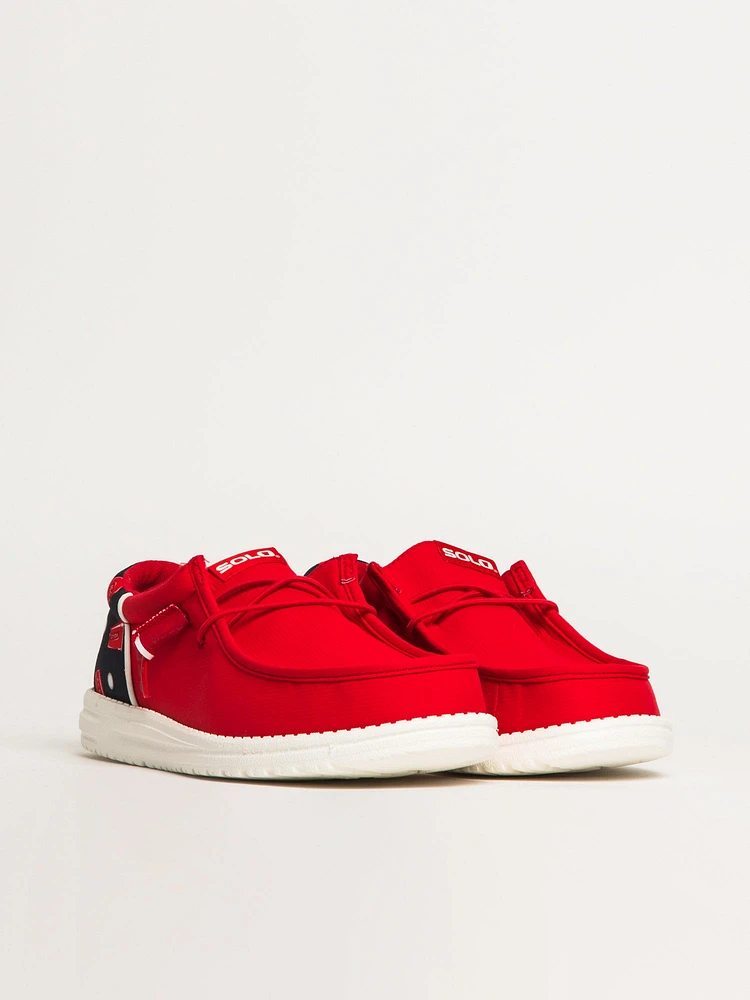 HOMMES HEY DUDE WALLY FUNK SOLO CUP SLIP-ON - ROUGE