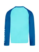 KIDS HURLEY UPF TRICOT LONG SLEEVE RAGLAN - CLEARANCE