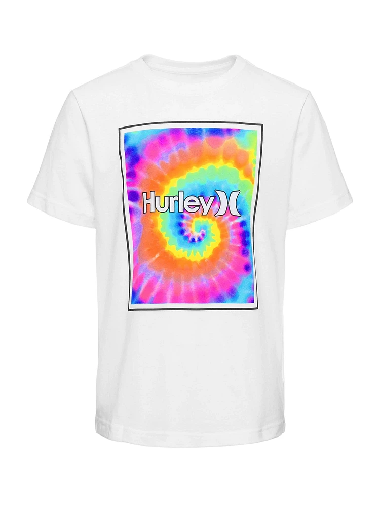 KIDS HURLEY YOUTH BOYS TIE DYE T-SHIRT - CLEARANCE