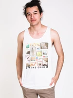 MENS COLLAGE TANK - WHITE CLEARANCE