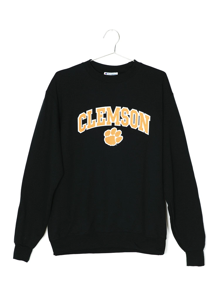 CHAMPION ECO POWERBLEND CLEMSON CREWNECK SWEATER - CLEARANCE