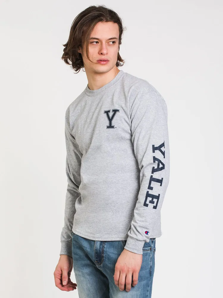 CHAMPION YALE LONG SLEEVE UNIVERSITY TEE - CLEARANCE