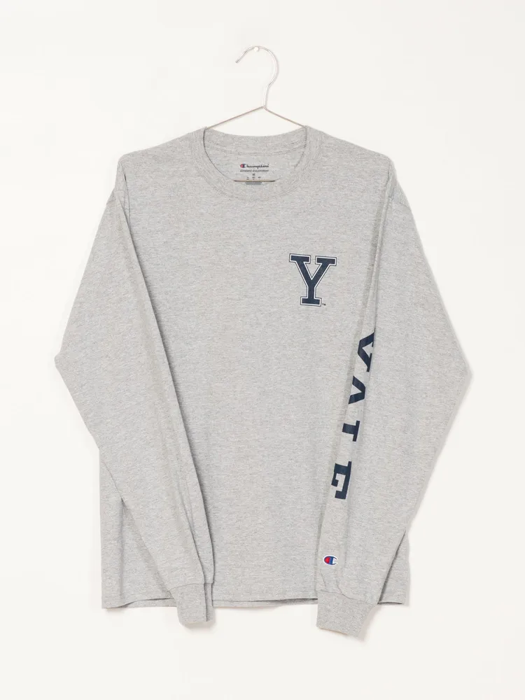 CHAMPION YALE LONG SLEEVE UNIVERSITY TEE - CLEARANCE