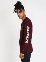 CHAMPION HARVARD LONG SLEEVE TEE - CLEARANCE