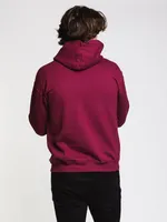 FLIP EMBROIDERED FLEECE - MAROON