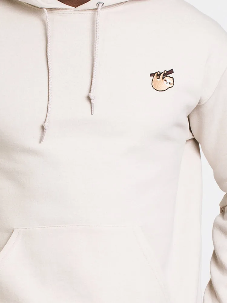 SLOTH EMBROIDERED HOODIE