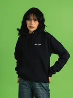 NO CAP EMBROIDERED HOODIE