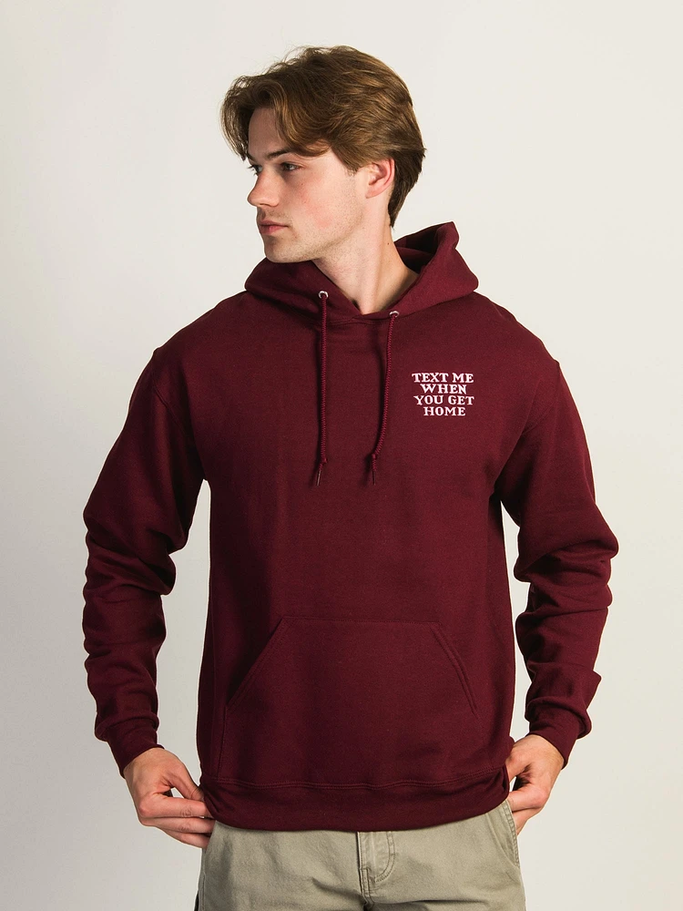 TEXT ME EMBROIDERED HOODIE