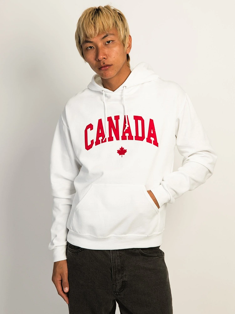 HOTLINE APPAREL CANADA EMBROIDERED HOODIE - WHITE