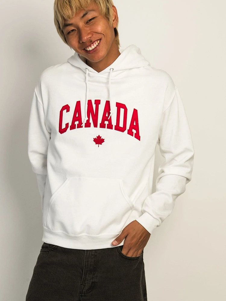 HOTLINE APPAREL CANADA SWEAT À CAPUCHE BRODÉ - BLANC