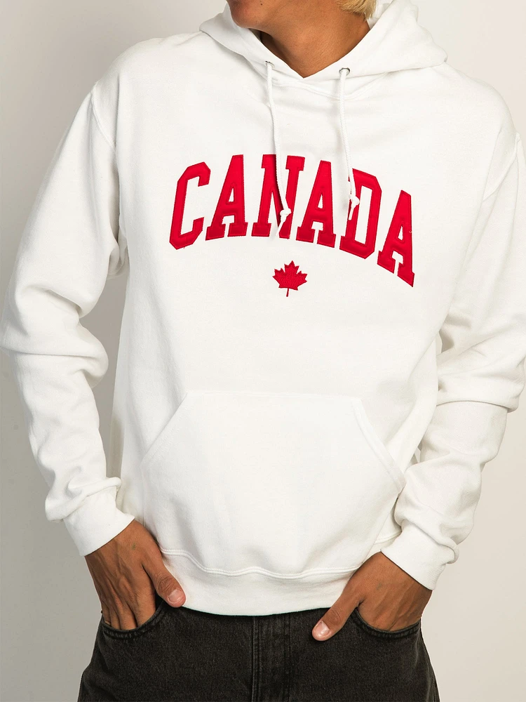 HOTLINE APPAREL CANADA EMBROIDERED HOODIE - WHITE