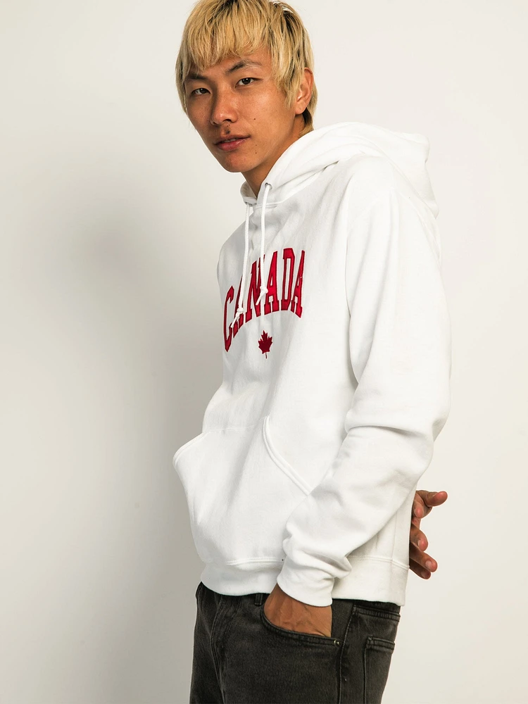 HOTLINE APPAREL CANADA EMBROIDERED HOODIE - WHITE