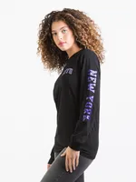 RUSSELL NYU LONG SLEEVE TEE - CLEARANCE