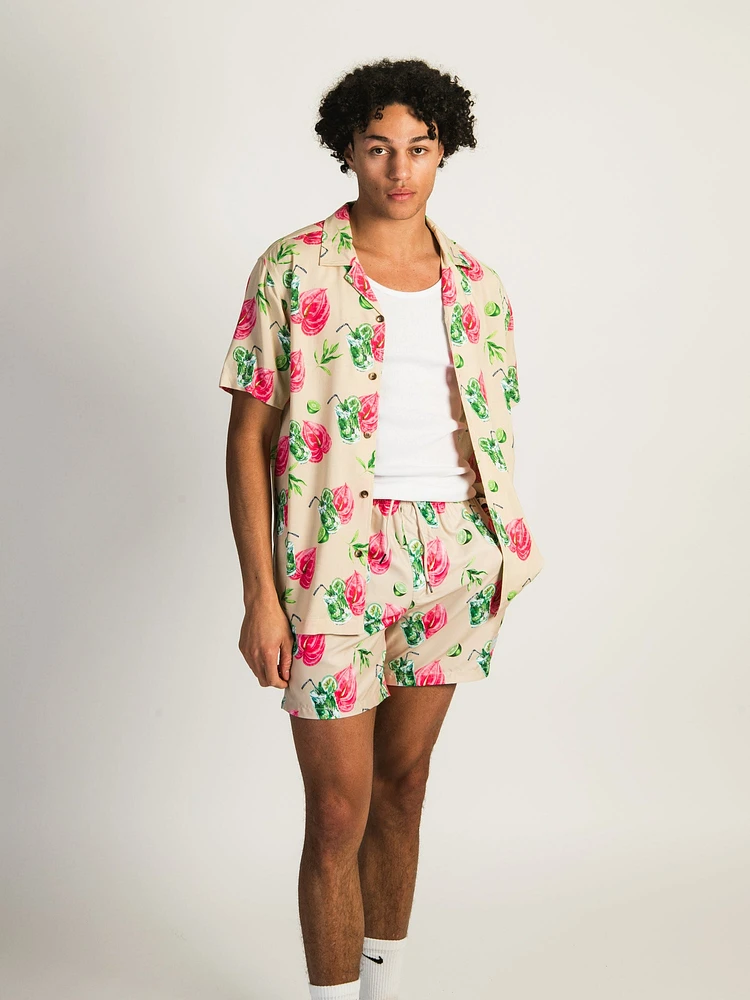SHORT VOLLEY FLORAL MARG 5"
