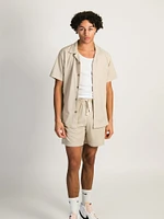 SHORT TISSÉ EN FIL TEINT