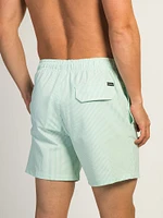 ISLAND HAZE SEERSUCKER VOLLEY SHORT - AQUA