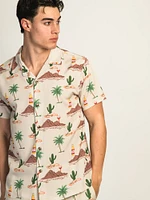 ISLAND HAZE SCOTTSDALE SHORT SLEEVE WOVEN SHIRT - TAUPE