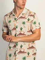 ISLAND HAZE SCOTTSDALE SHORT SLEEVE WOVEN SHIRT - TAUPE