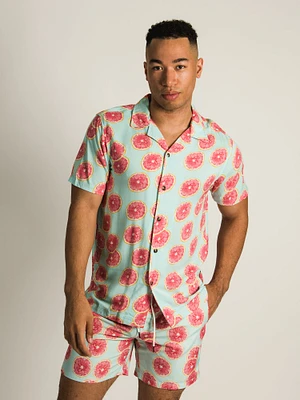 ISLAND HAZE GRAPEFRUIT SHORT SLEEVE WOVEN - CLEARANCE