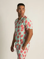 ISLAND HAZE GRAPEFRUIT SHORT SLEEVE WOVEN - CLEARANCE