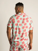 ISLAND HAZE GRAPEFRUIT SHORT SLEEVE WOVEN - CLEARANCE