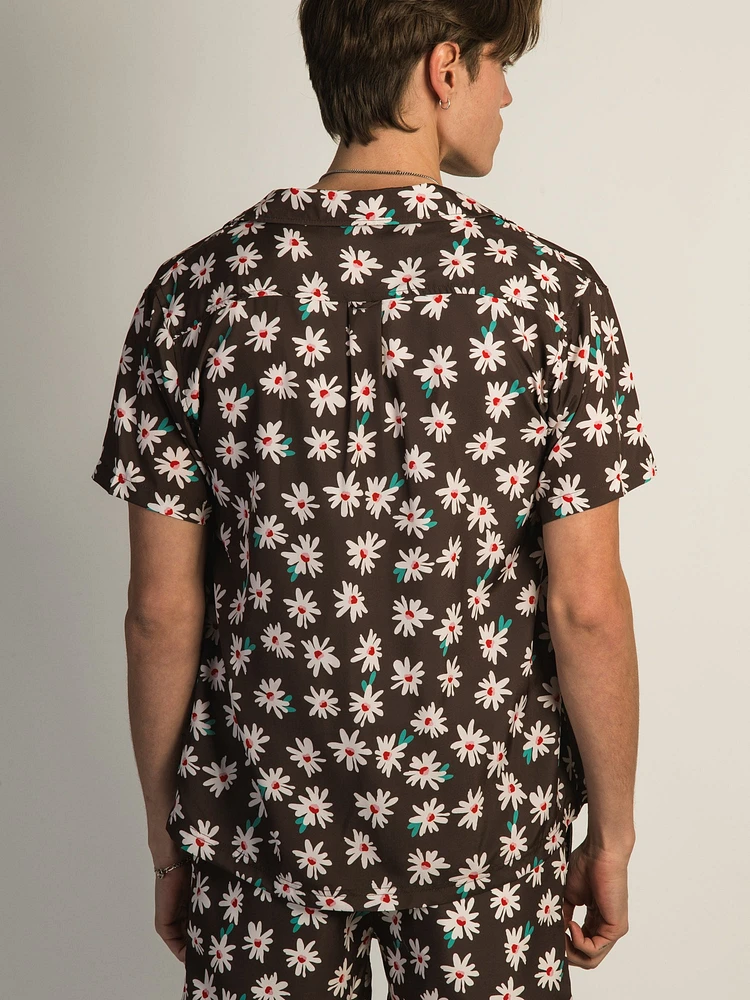 ISLAND HAZE FLORAL SHORT SLEEVE WOVEN