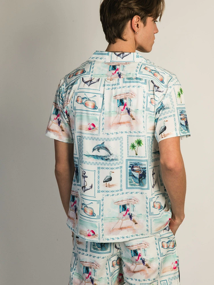 ISLAND HAZE NAUTICAL SHORT SLEEVE WOVEN