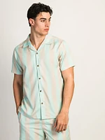 ISLAND HAZE VERTICAL STRIPE SHORT SLEEVE WOVEN SHIRT