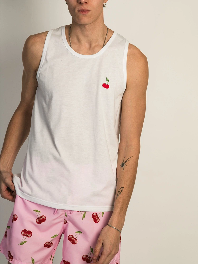 ISLAND HAZE CHERRY EMBROIDERED TANK