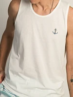 ISLAND HAZE ANCHOR EMBROIDERED TANK