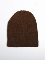 CLASSIC SOLID BEANIE BROWN CLEARANCE