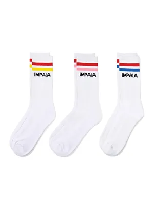 IMPALA STRIPE SKATE SOCKS - 3 PACK