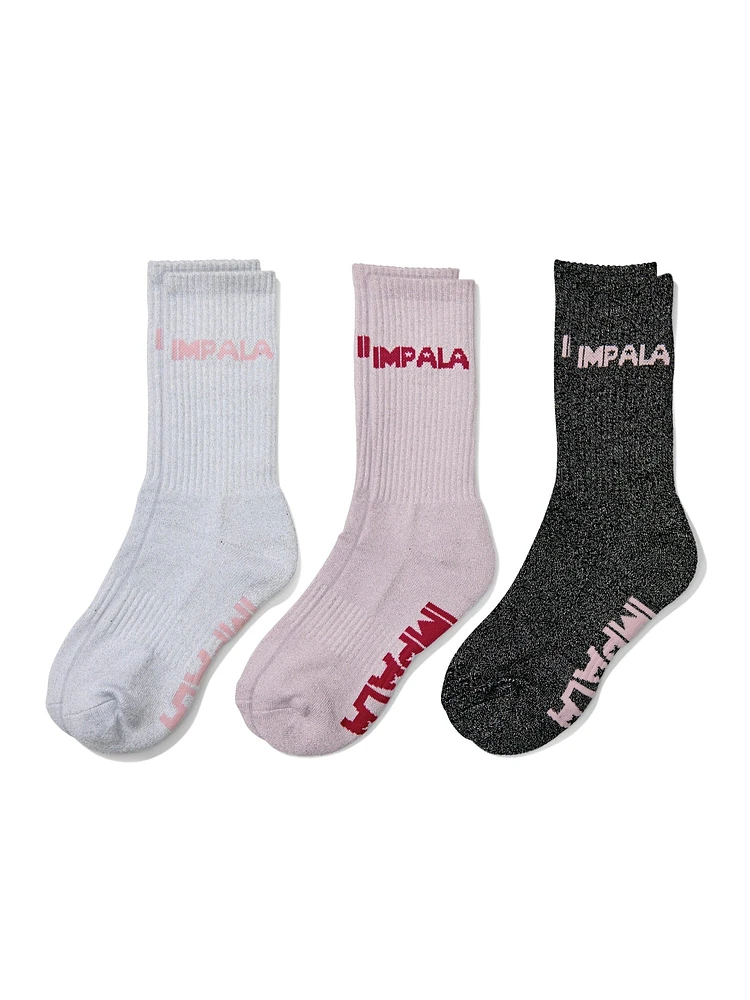 IMPALA SPARKLE SKAT 3 PACK SOX SOCKS