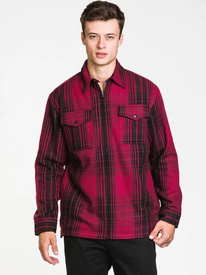 CHEMISE CHARTER À FERMETURE ÉCLAIR POUR HOMMES