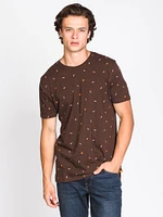 MENS DITSY PRINT T - CLEARANCE