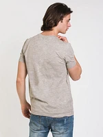 T-SHIRT À COL RAS DU COU SIG MELANGE POUR HOMME