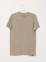 T-SHIRT À COL RAS DU COU SIG MELANGE POUR HOMME