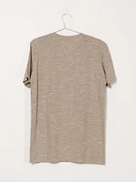 T-SHIRT À COL RAS DU COU SIG MELANGE POUR HOMME