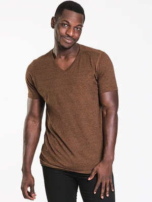 T-SHIRT À COL EN V SIG MELANGE POUR HOMME