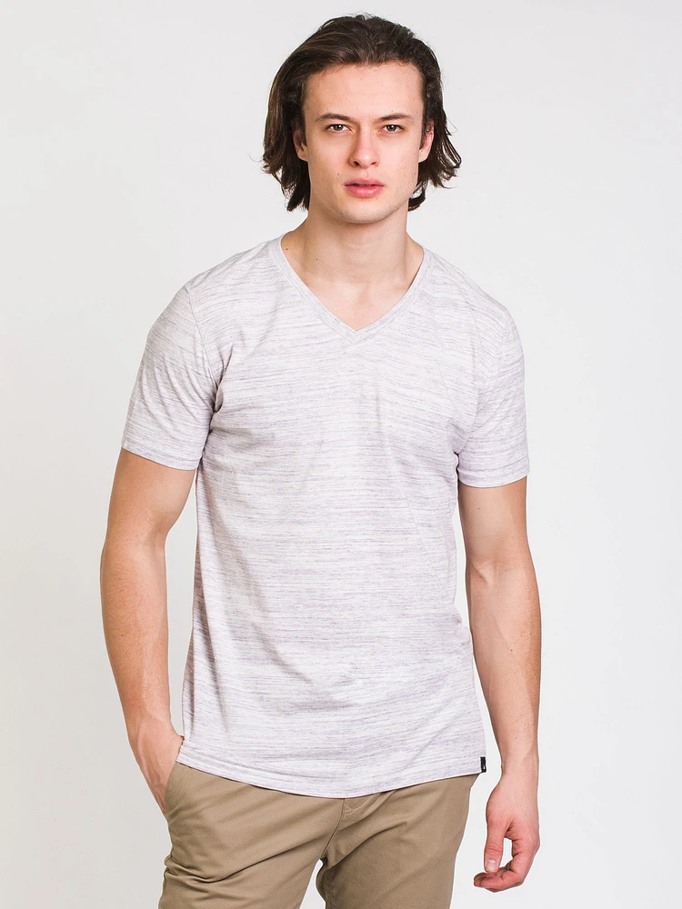 T-SHIRT À COL EN V SIG MELANGE POUR HOMME