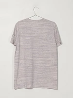 T-SHIRT À COL EN V SIG MELANGE POUR HOMME