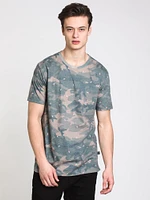 MENS NORTON DITSY PRINT T - COMBAT CLEARANCE