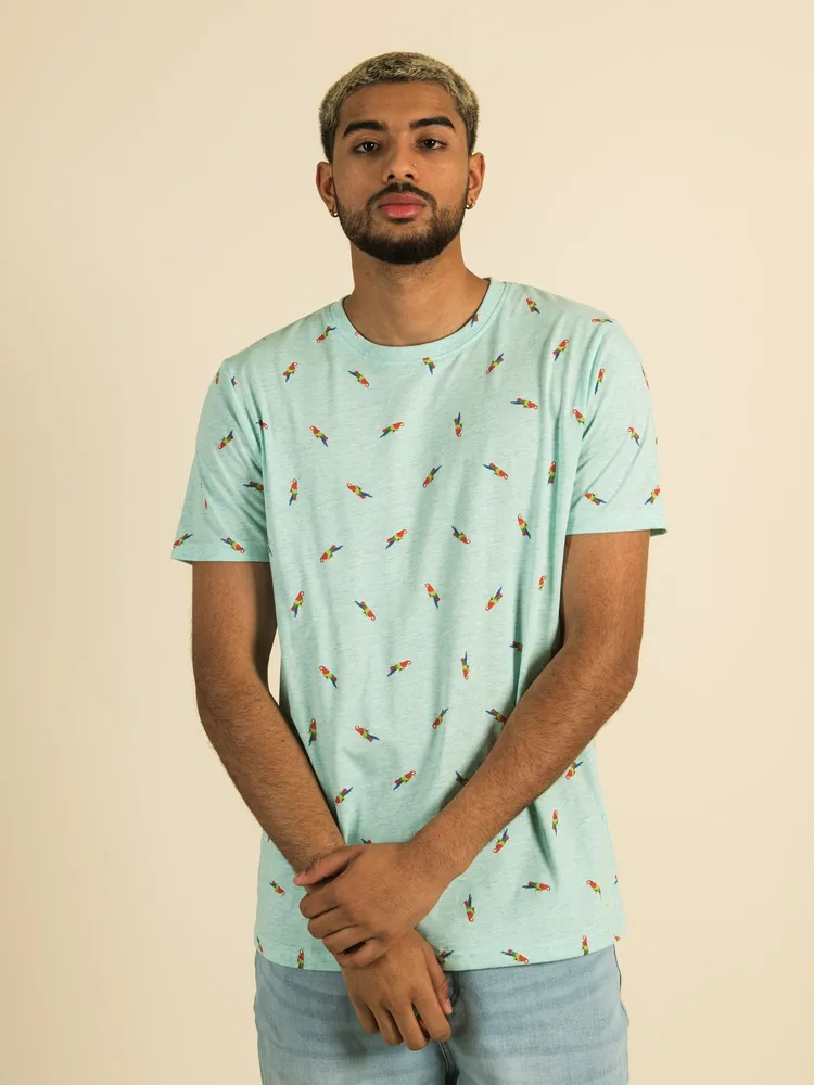 KOLBY EDDIE ALL OVER PRINT MELANGE T-SHIRT - CLEARANCE