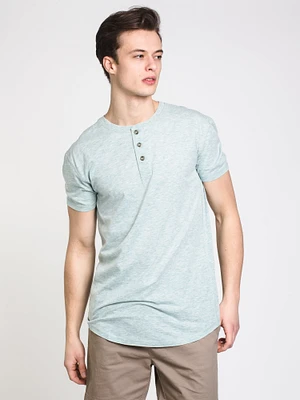 MENS LONGLINE MELANGE HENLEY