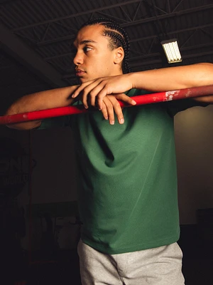 KOLBY BOXY FIT TEE - PINE